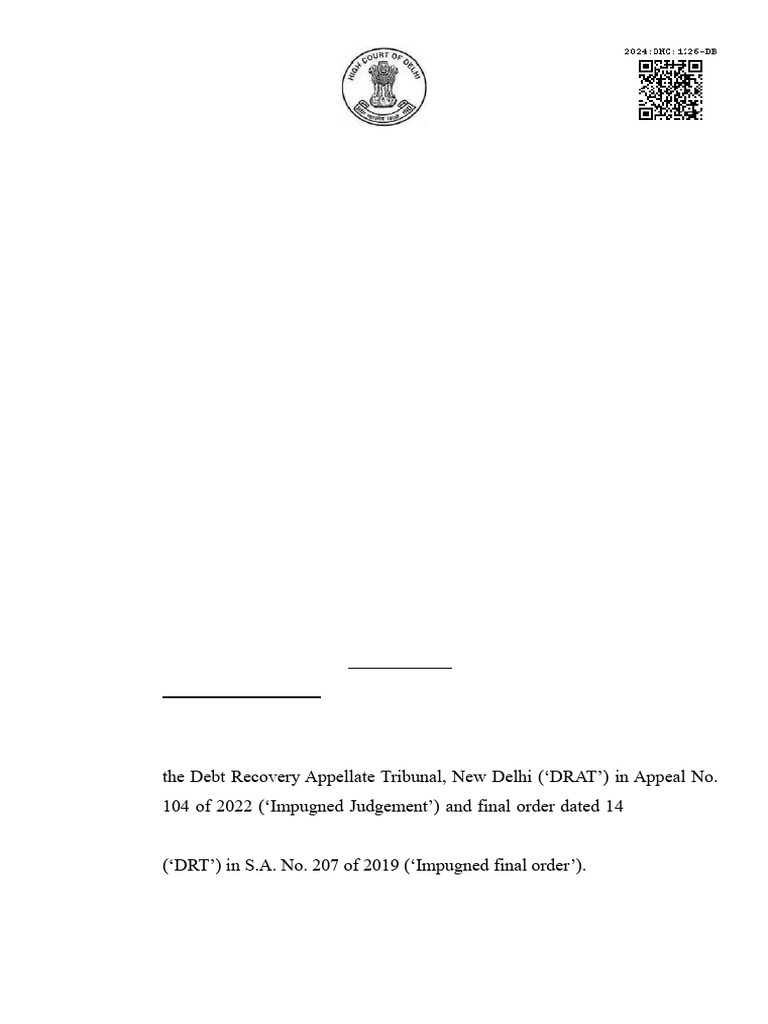 Delhi High Court Ruling on Property Dispute | PDF | Judgment (Law ...