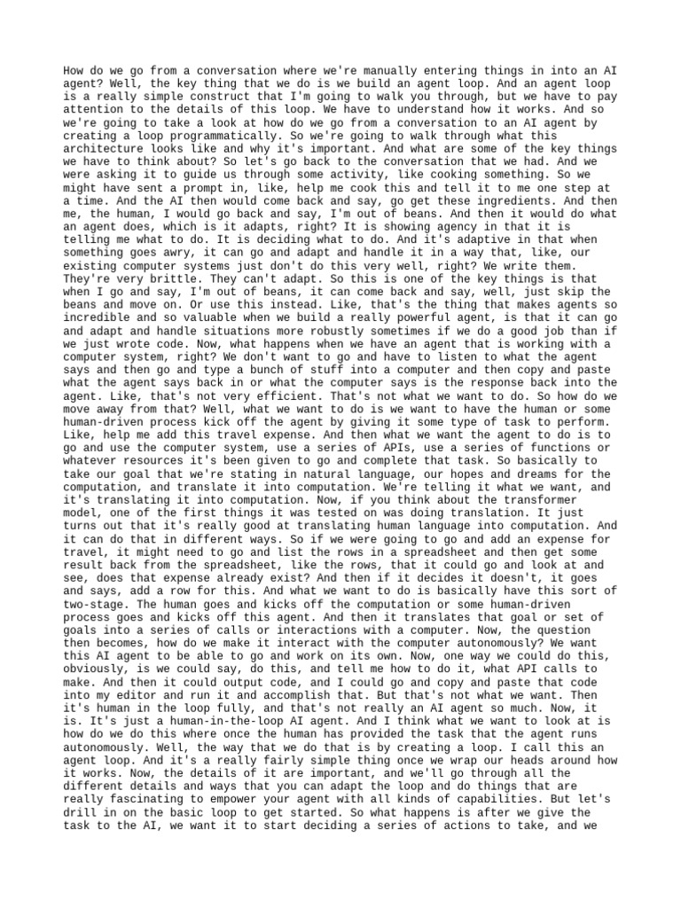 03 the Agent Loop.en | PDF | Computer Programming | Software Engineering