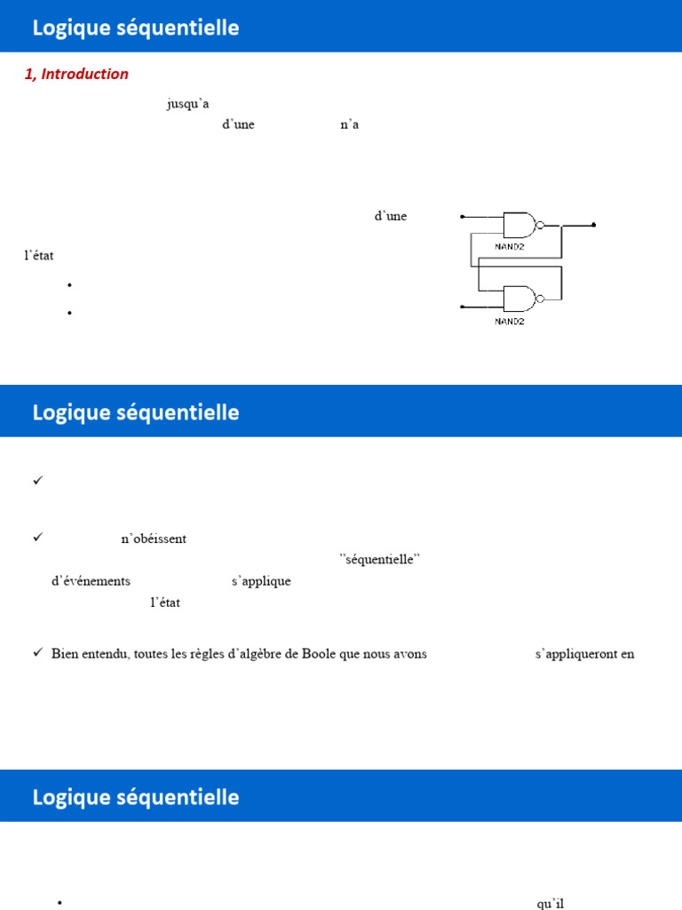 Introduction à la logique séquentielle | PDF | Ingénierie informatique ...