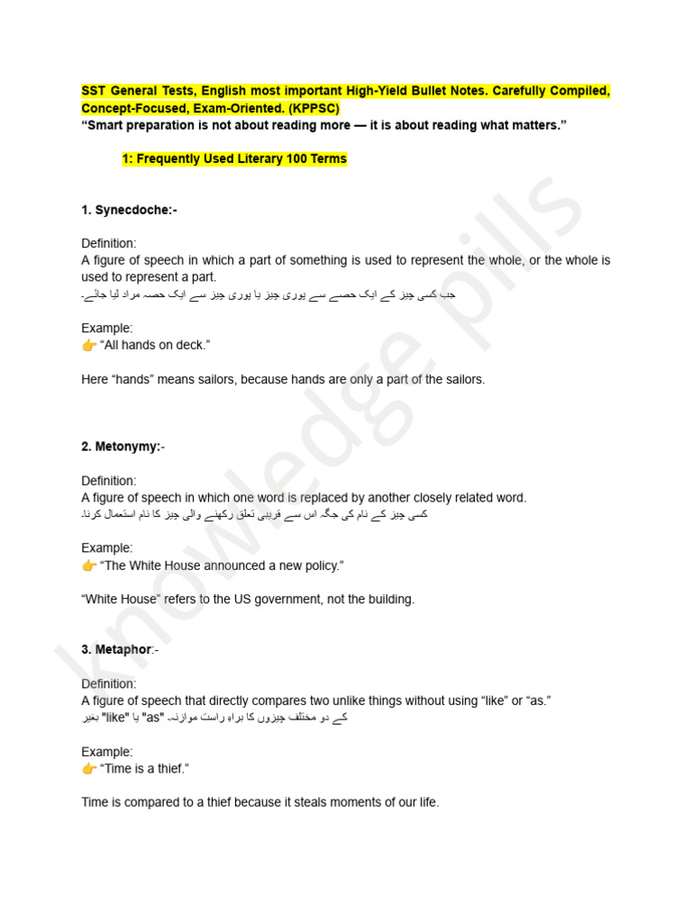 SST General Bullet Notes (Imp Topics Covered) by Knowledge Pills. | PDF ...