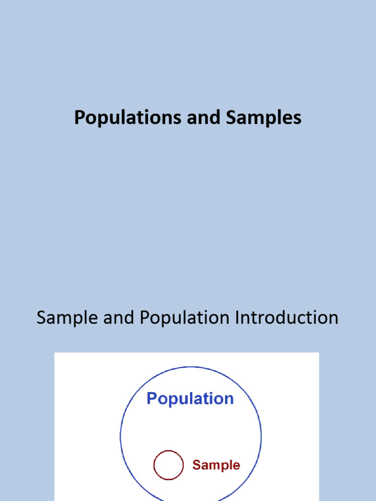Understanding Populations and Samples | PDF