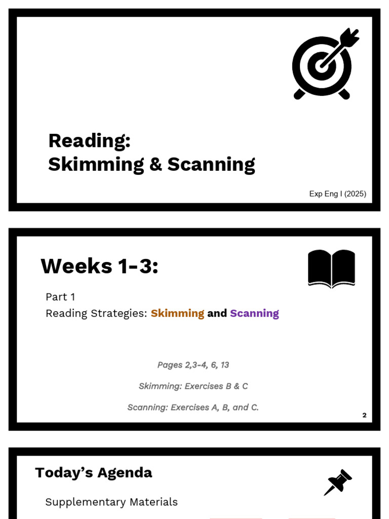 Skimming and Scanning Reading Strategies | PDF | Speed Reading ...