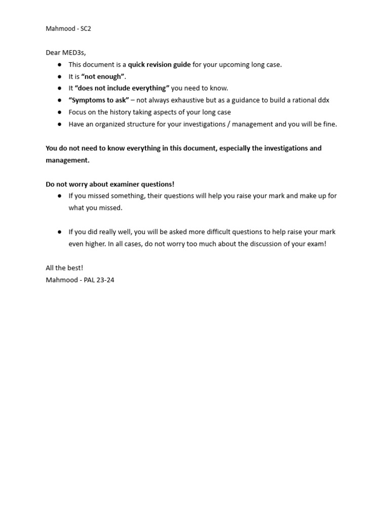 Long Case Review - MED3 | PDF | Chronic Obstructive Pulmonary Disease ...