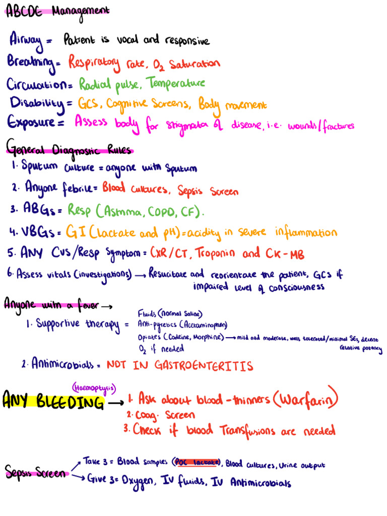 Medical Assessment and Management Guide | PDF | Pneumonia | Chronic ...