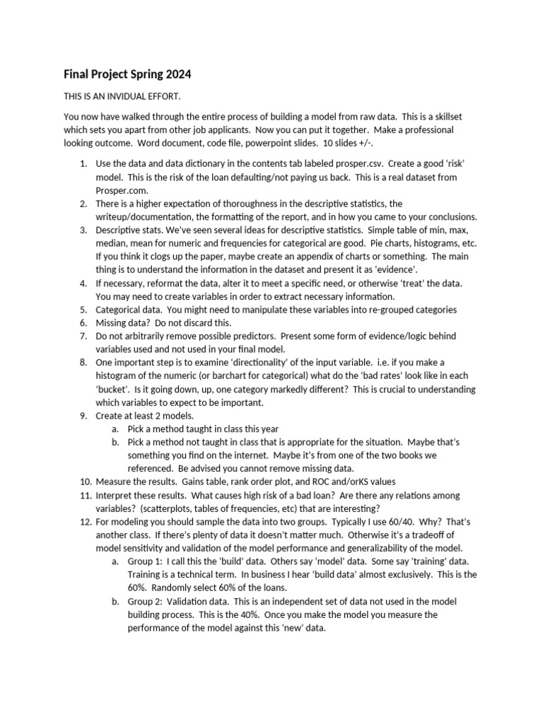 Risk Model Development for Prosper Loans | PDF | Categorical Variable ...