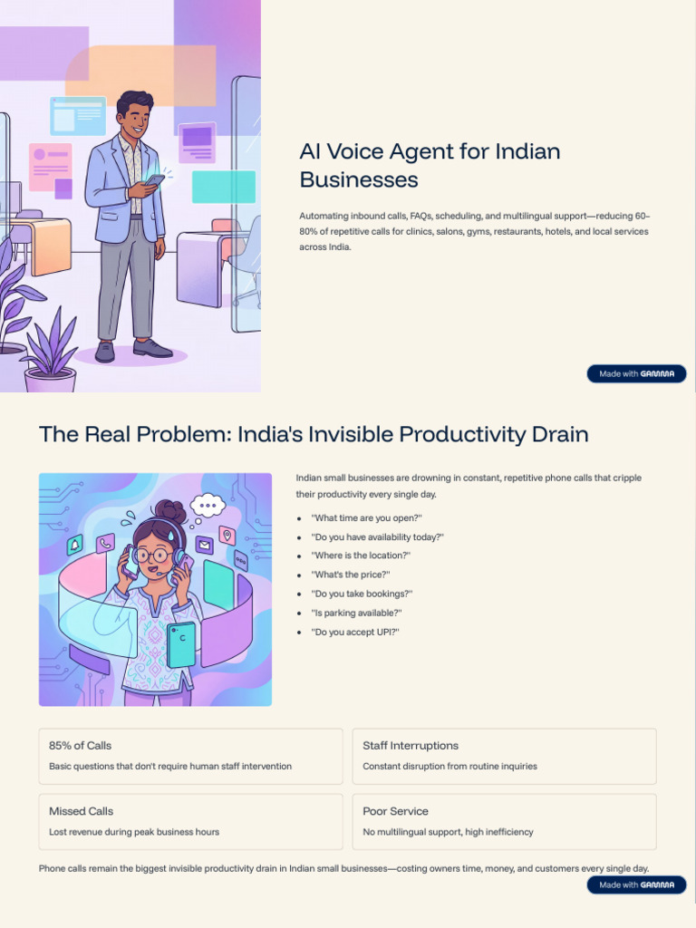 AI Voice Agent for Indian Businesses | PDF | Speech Recognition ...