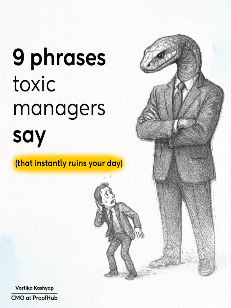 Phrases Toxic Managers Say | PDF