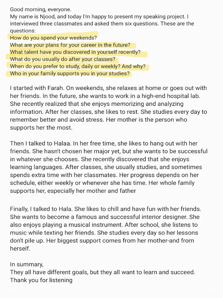 Speaking Final | PDF