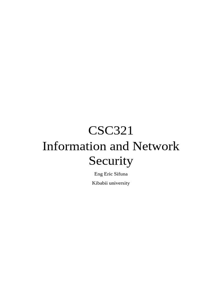 Information and Network Security Overview | PDF | Malware | Antivirus ...