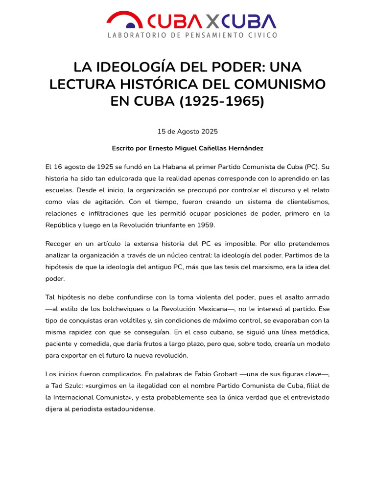 La+Ideología+Del+Poder +Una+Lectura+Histórica+Del+Comunismo+en+Cuba+ ...