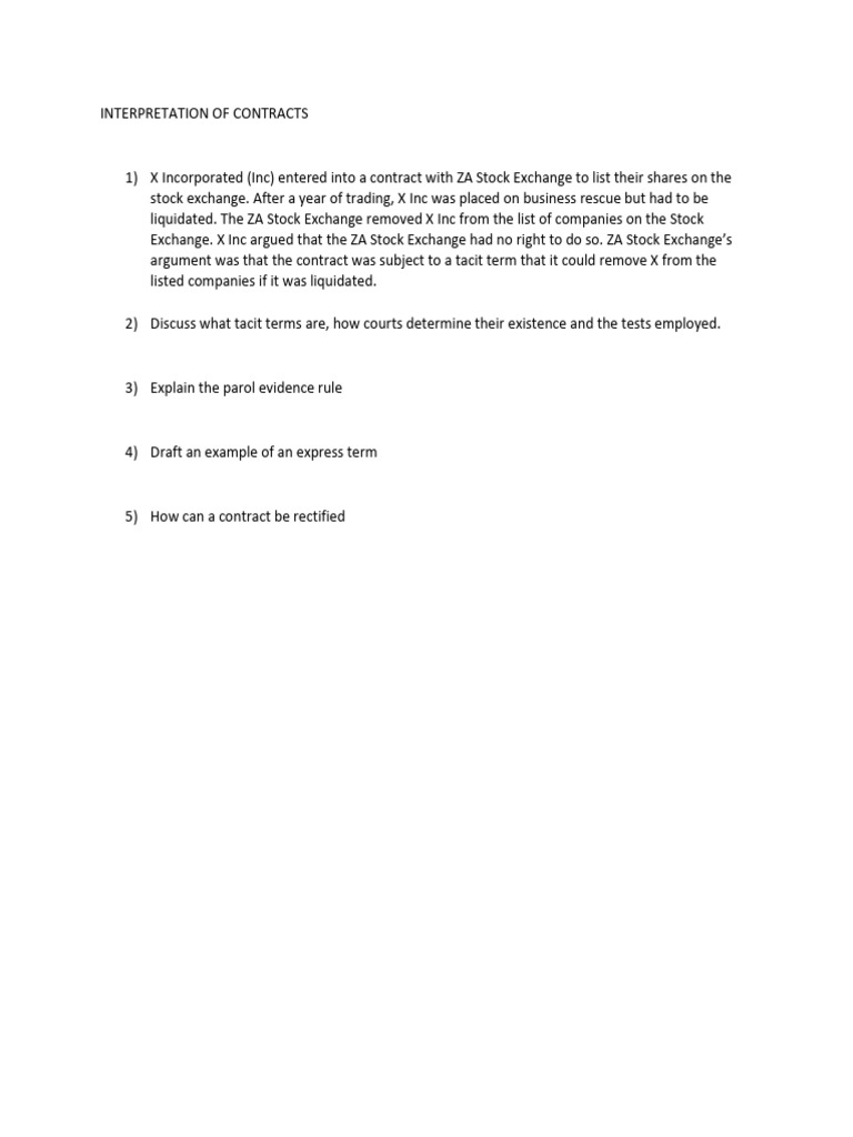 Understanding Contract Interpretation Basics | PDF