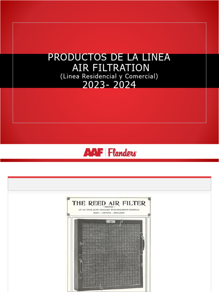 Filtros de Aire AAF: Innovación y Variedad | PDF | Organización ...