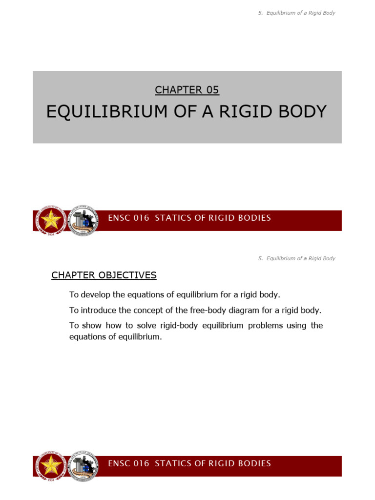 Rigid Body Equilibrium Concepts | PDF | Force | Physics