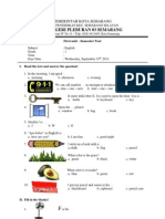 Mid Semester 1 Kls 1 Bahasa Inggris