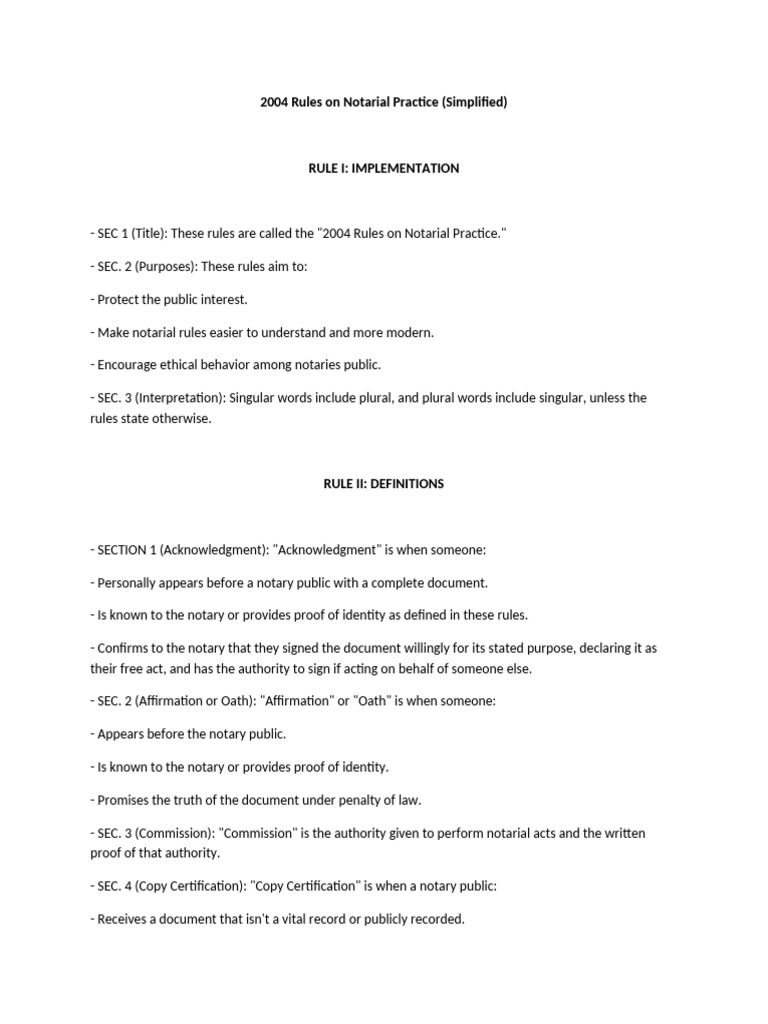 2004 Notarial Practice Rules Overview | PDF | Notary Public | Justice