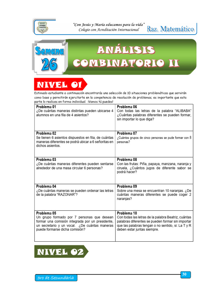 Analisis Combinatorio II | PDF