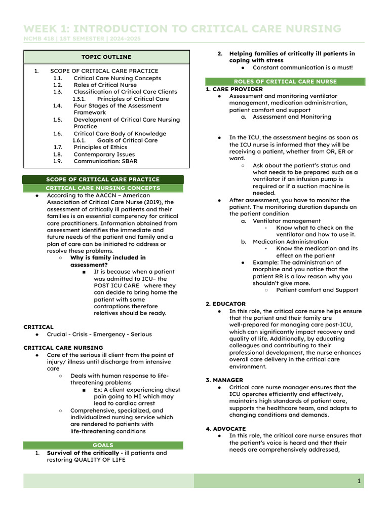 Introduction to Critical Care Nursing | PDF | Monitoring (Medicine ...