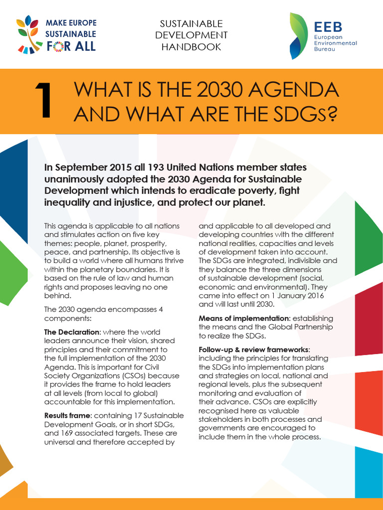 Understanding the 2030 Agenda & SDGs | PDF | Sustainability ...