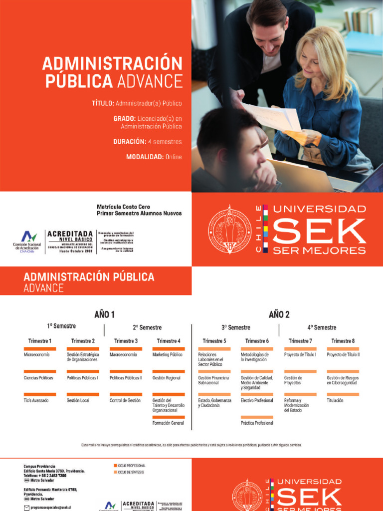 Malla Administracion Publica Advance USEK | PDF