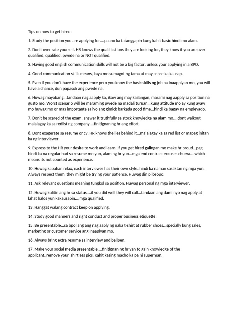 Essential Job Application Tips | PDF