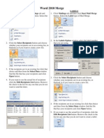Word 2010 Mail Merge