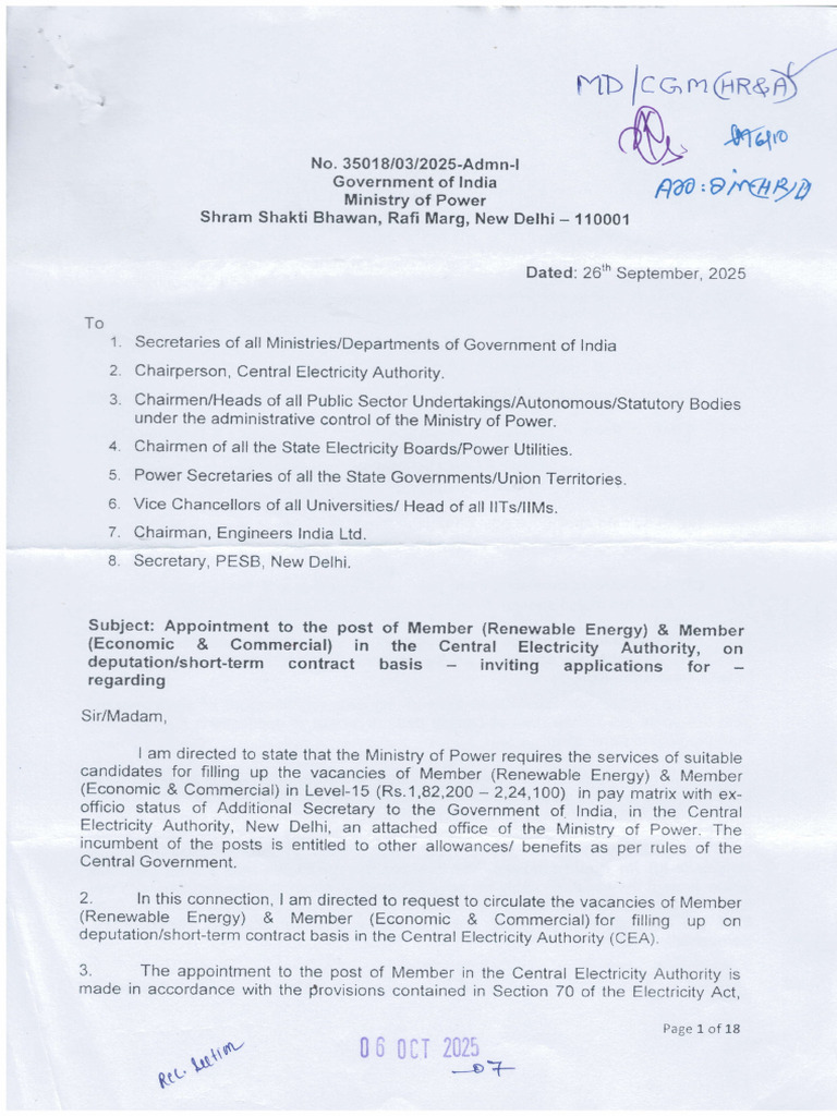 CEA Member Recruitment Notice 2025 | PDF