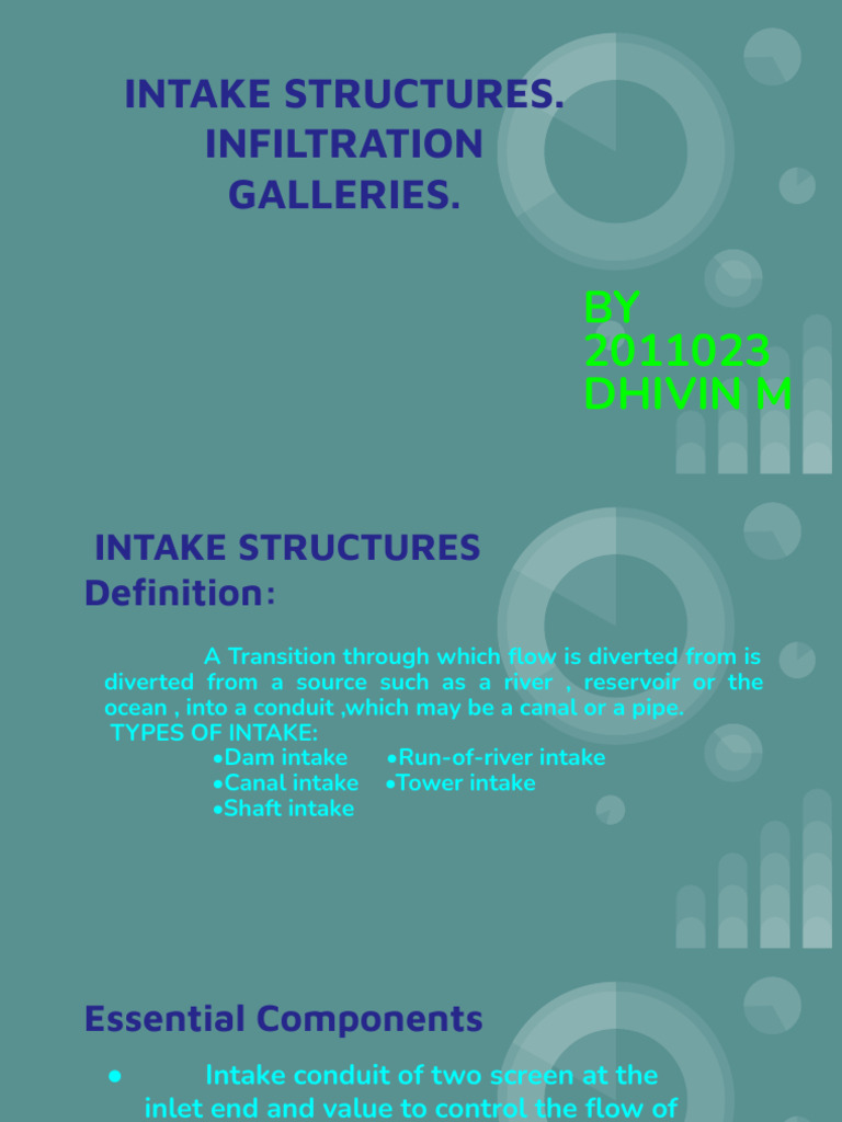 Intake Structures and Infiltration Galleries | PDF | Water | Trench