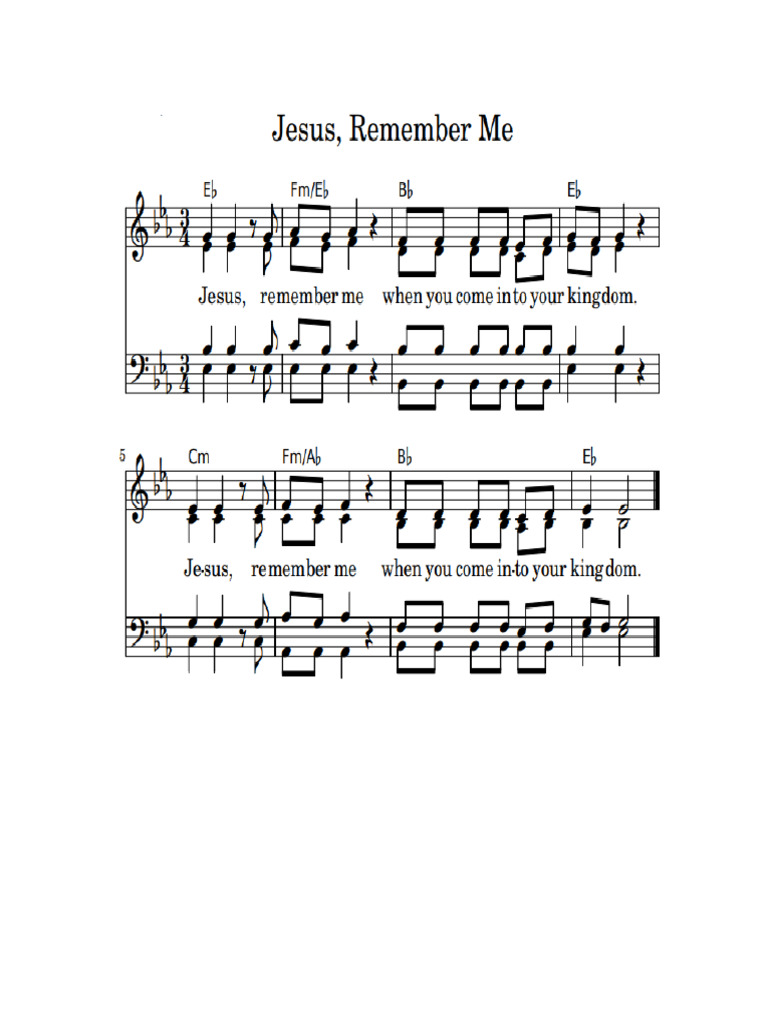 Jesus Remember Me | PDF