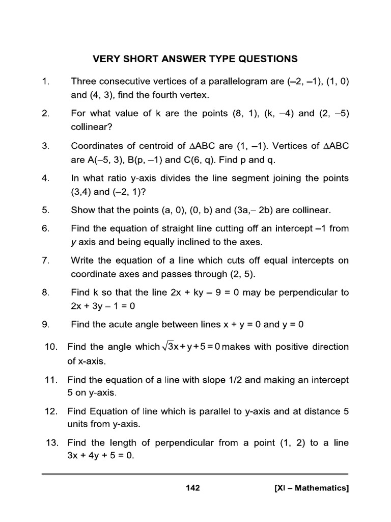Class11 Mathematics Optimize-1 | PDF