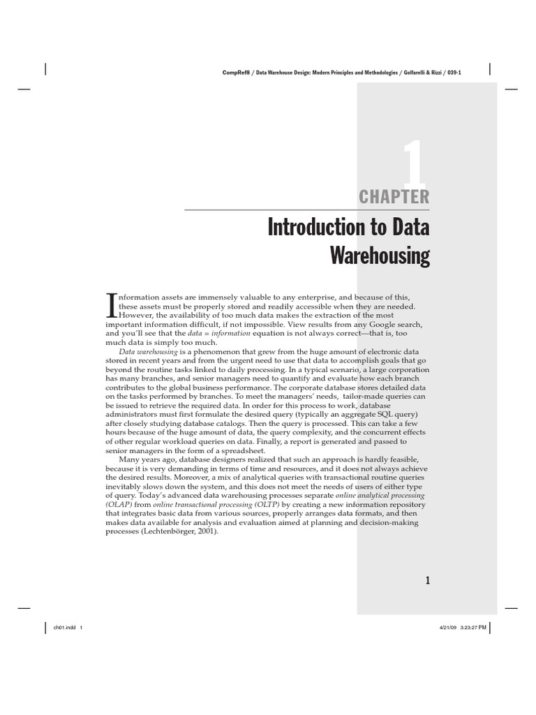 Introduction Datawarehouse | PDF