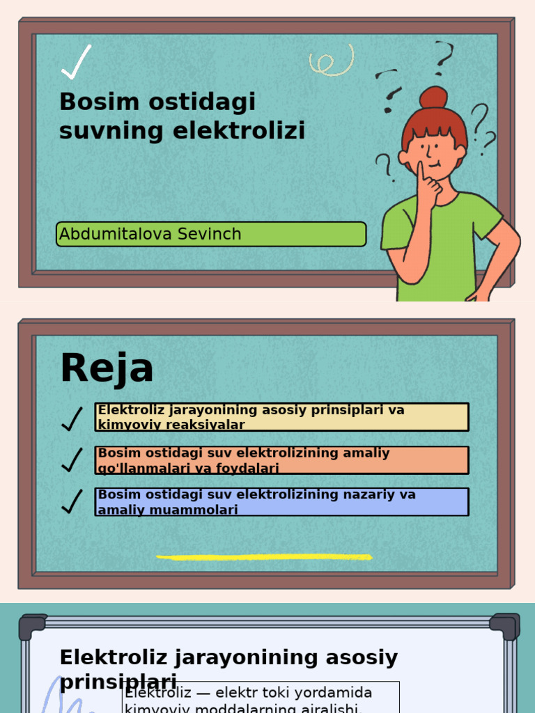 Bosim Ostidagi Suvning Elektrolizi | PDF