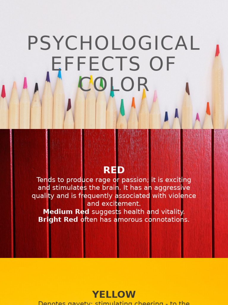 Psychological Effects of Color | PDF | Color | Red