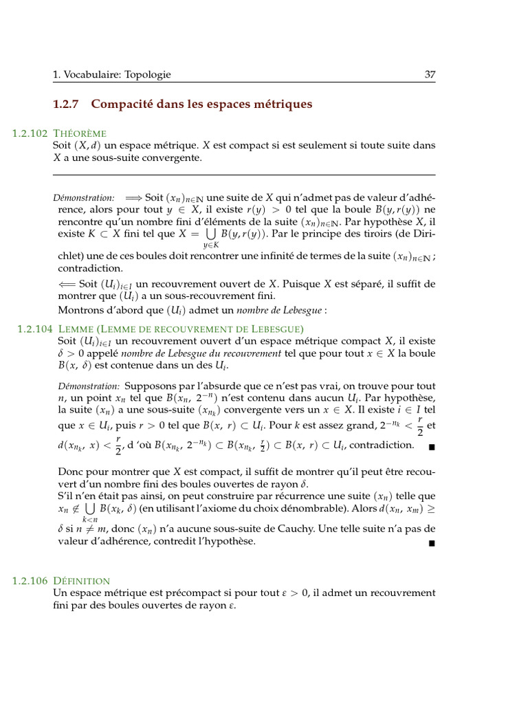 Compacité et précompacité en topologie | PDF | Compacité (mathématiques ...