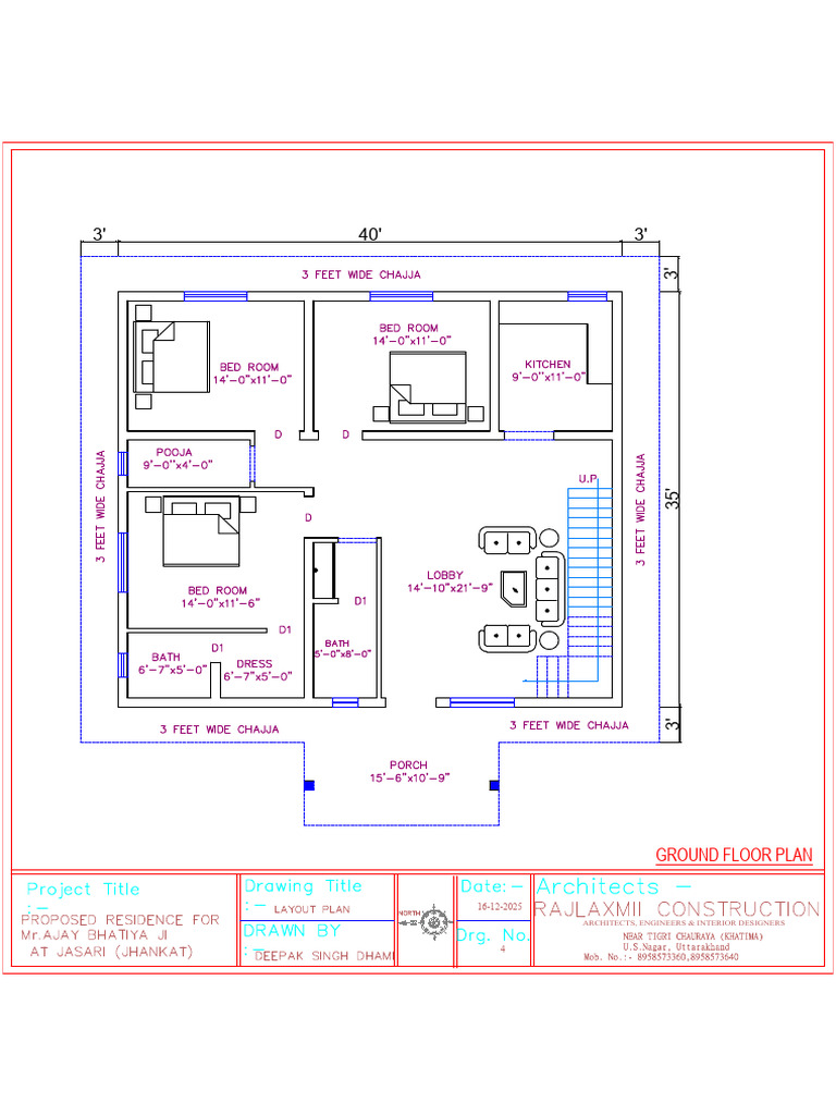 Ground Floor Plan Layout Details | PDF