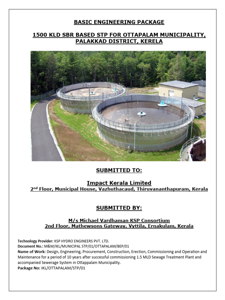 Basic Engineering Package 1500 KLD STP Ottapalam Town (R3) | PDF ...