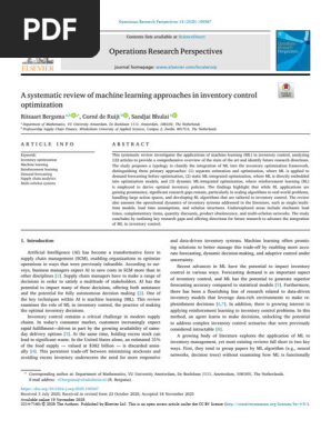Machine Learning in Inventory Control | PDF | Machine Learning