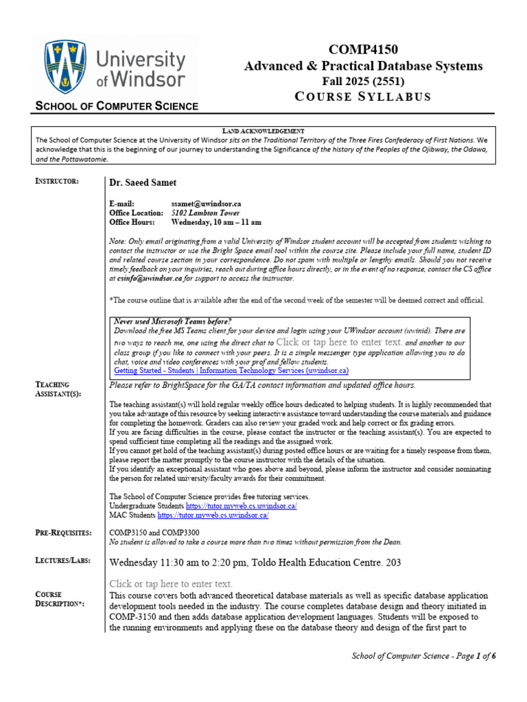 Advanced Database Systems Syllabus | PDF | Databases | Plagiarism