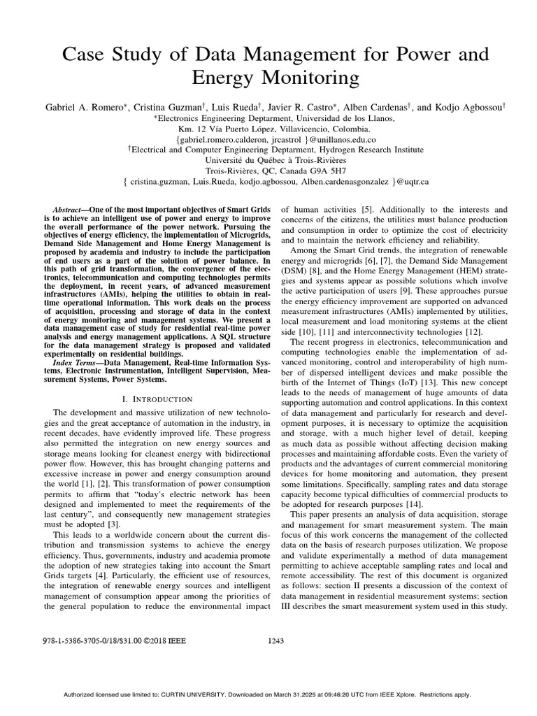 Data Management in Smart Energy Systems | PDF | Databases | No Sql