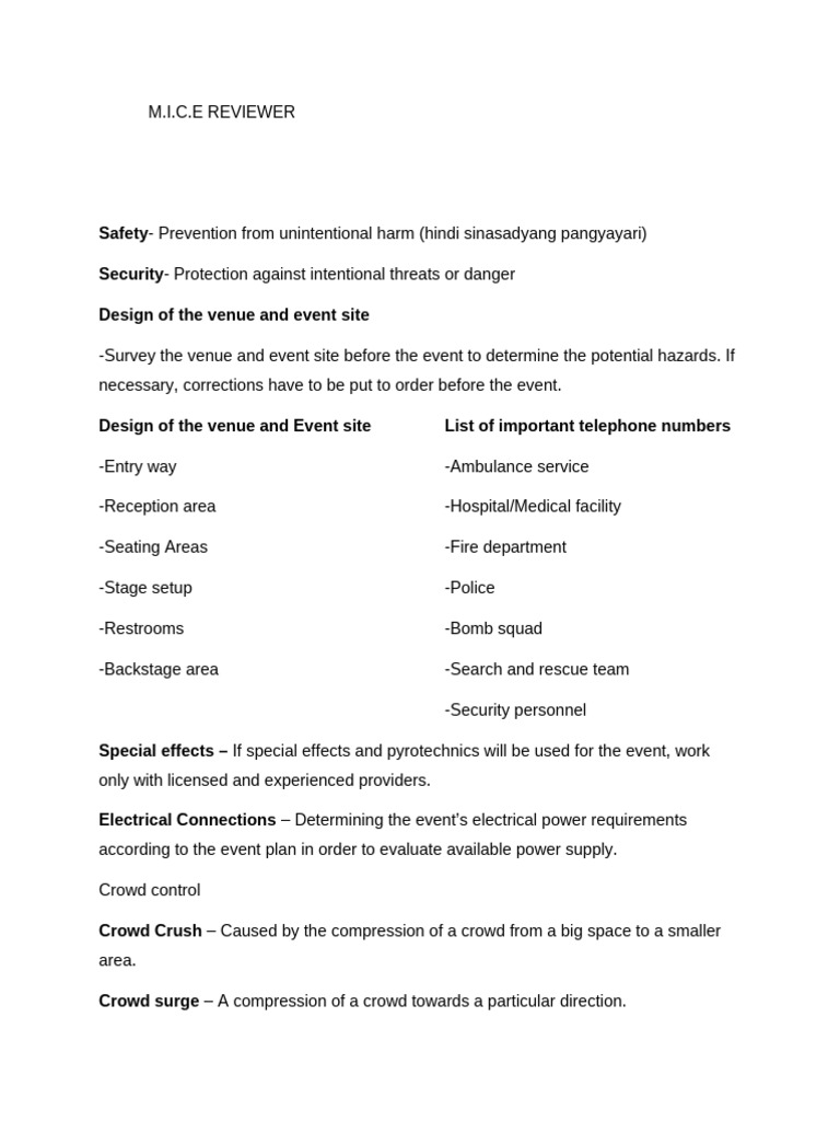 Event Safety and Crowd Management Guide | PDF