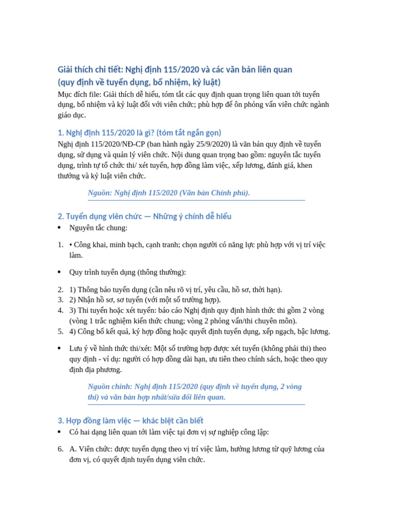 Giai Thich ND115 Va Lien Quan | PDF