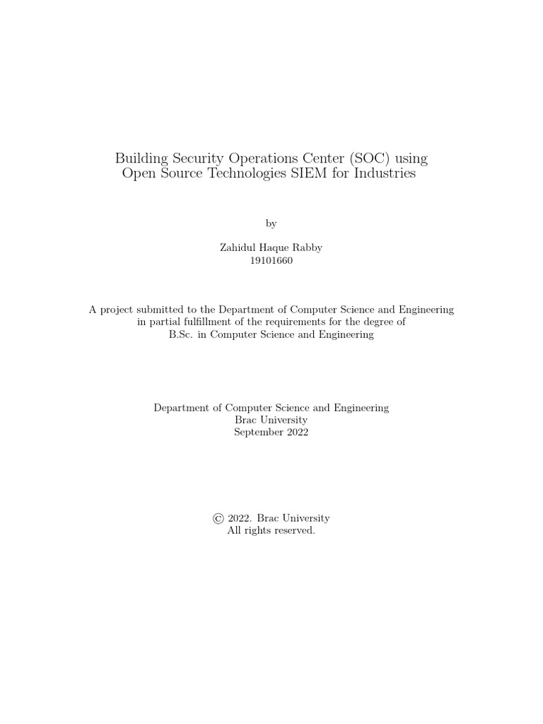 Open Source SOC Implementation Guide | PDF
