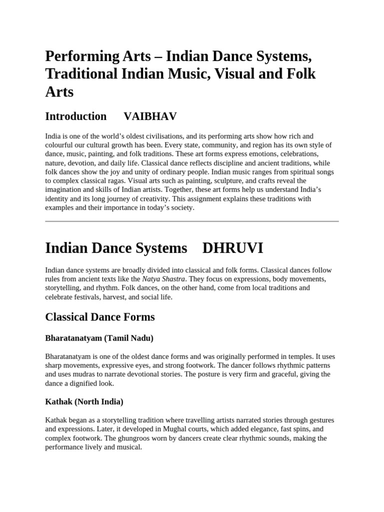 Performing Arts | PDF | Dances