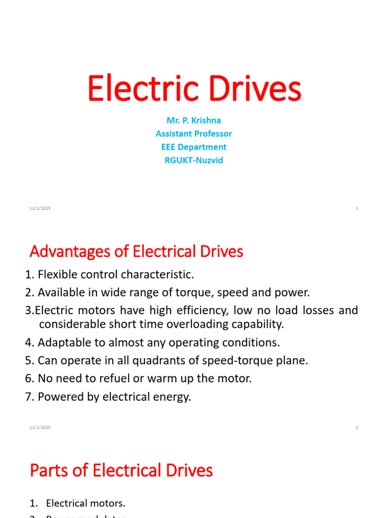 Electric Drives General | PDF | Electric Motor | Engines