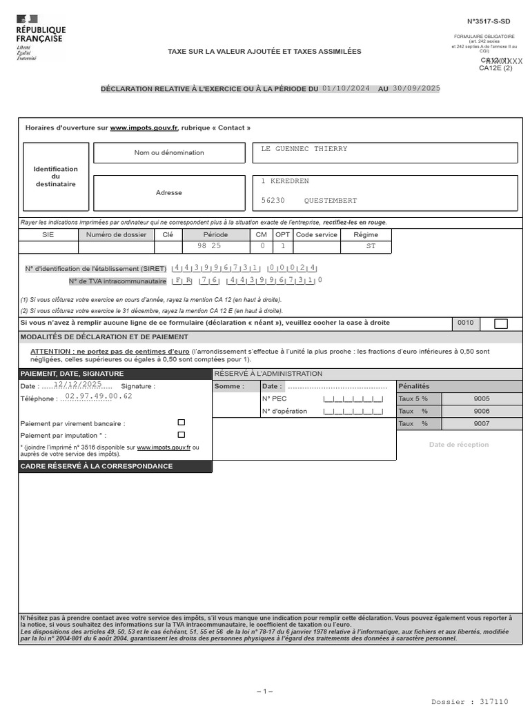 TVA 25 CA12 Le Guennec | PDF