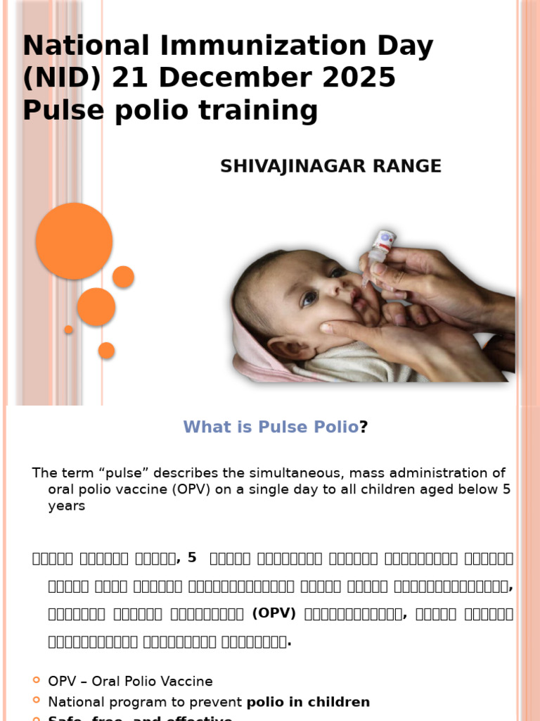 Pulse Polio Training | PDF | Vaccines | Medical Specialties
