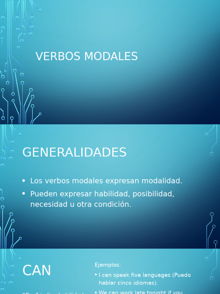 Uso de Verbos Modales en Inglés | PDF | Relaciones sintácticas ...