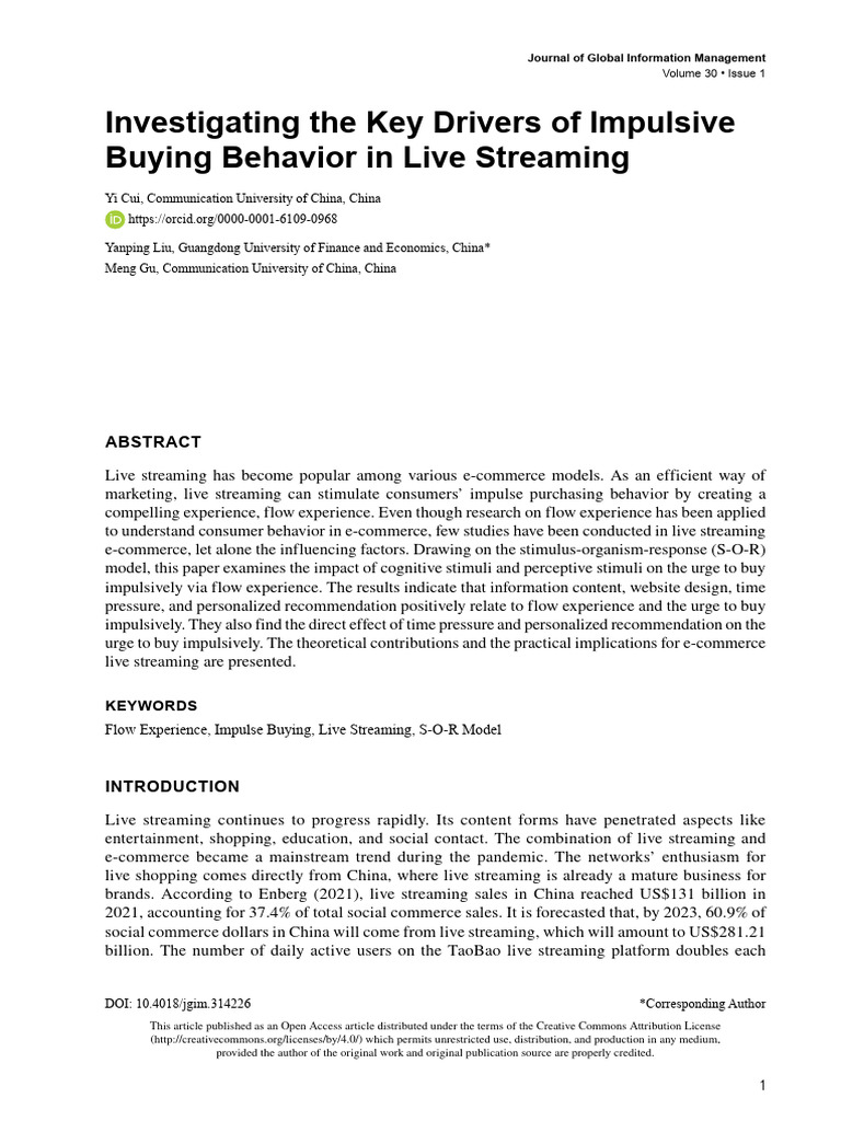 Investigating the Key Drivers of Impulsive Buying | PDF | Survey ...