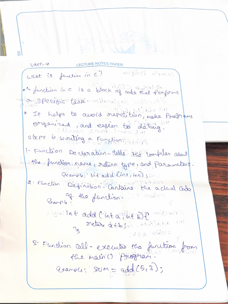 Unit 4 - Functions | PDF