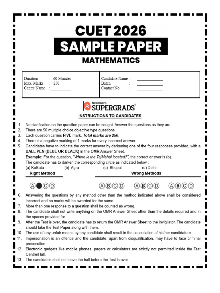 Mathematics Sample Paper - Questions | PDF | Pi | Matrix (Mathematics)