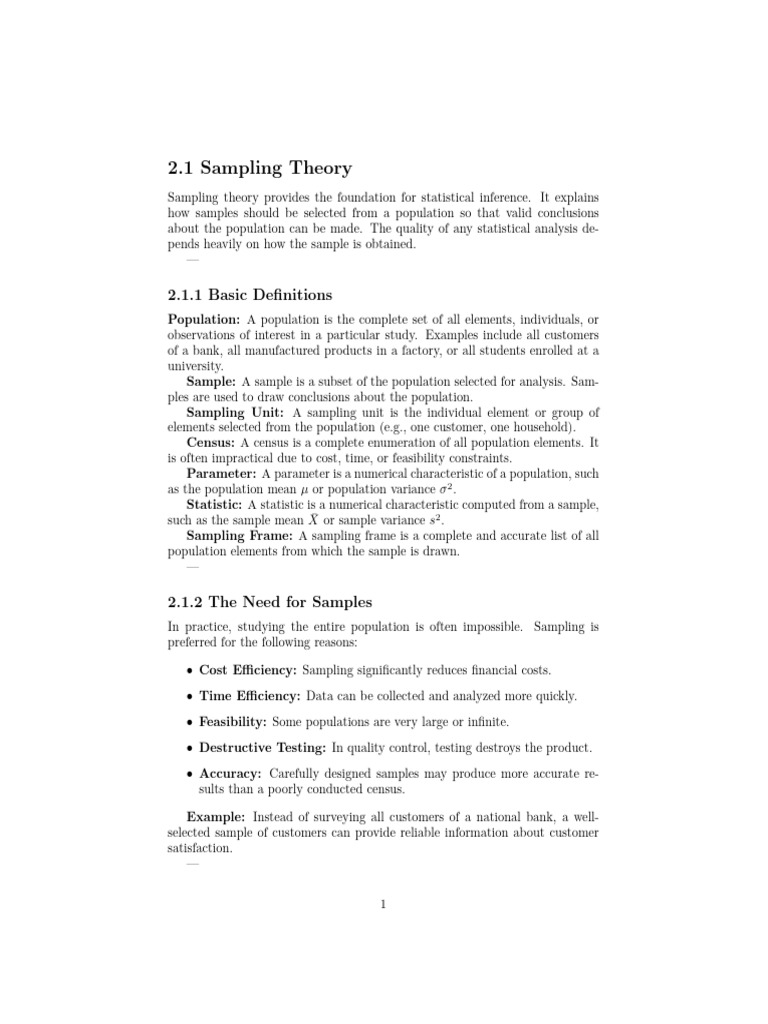 Understanding Sampling Theory Basics | PDF | Type I And Type Ii Errors ...